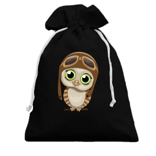 Подарунковий мішечок, Чорний, Baby owl pilot