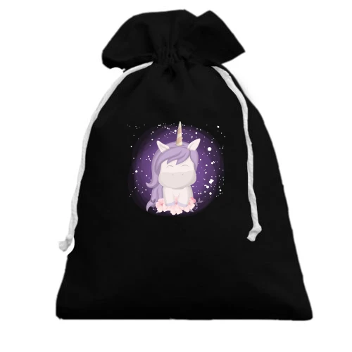 Подарочный мешочек Baby unicorn purple