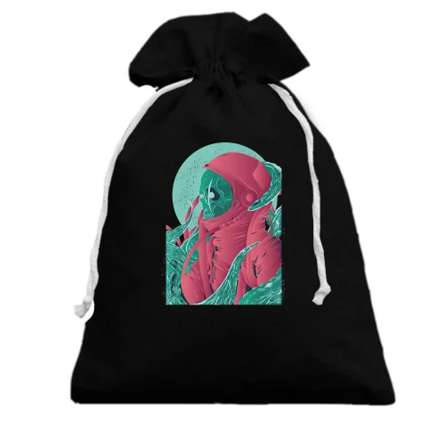 Подарунковий мішечок, Чорний, Astronaut Skull