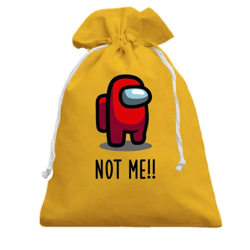 Подарочный мешочек, Желтый, Among Us - Not me!
