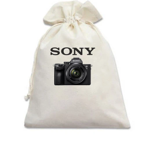 Подарочный мешочек, белый, Sony A7