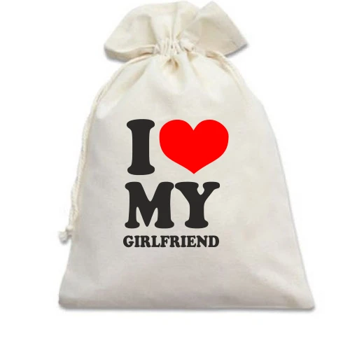 Подарочный мешочек, Голубой, My girlfrend