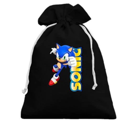 Подарочный мешочек, Черный, SONIC