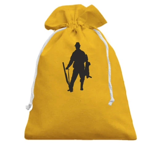 Подарочный мешочек, Желтый, Hunter silhouette