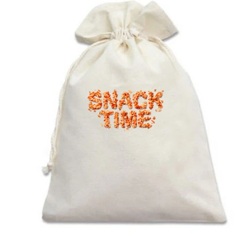 Подарунковий мішечок, білий, Snack Time (2)