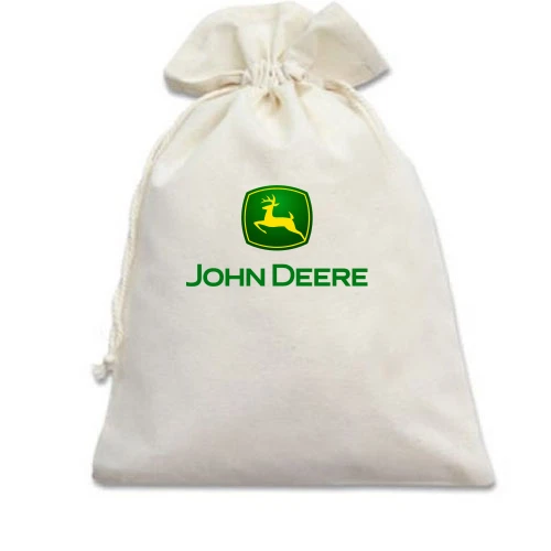 Подарочный мешочек, Белый, John Deere