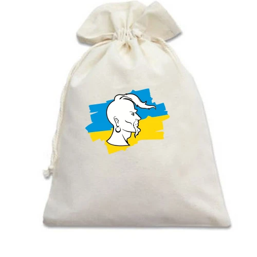 Подарочный мешочек, Белый, Козак (силуэт)