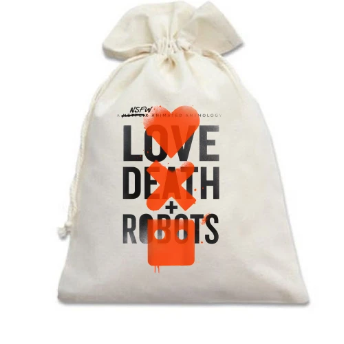 Подарочный мешочек, Белый, LOVE DEATH + ROBOTS