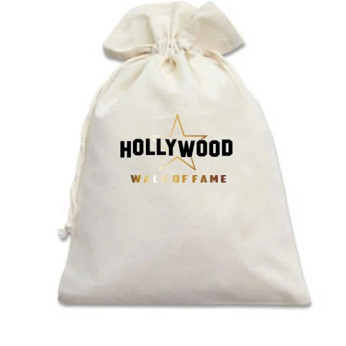 Подарочный мешочек, Бежевый, для актёра "Hollywood walk of fame"
