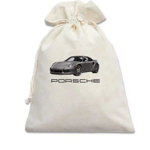 Подарочный мешочек, белый, Porsche 911