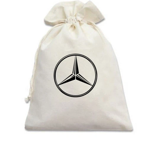 Подарочный мешочек, белый, Mercedes (mini)