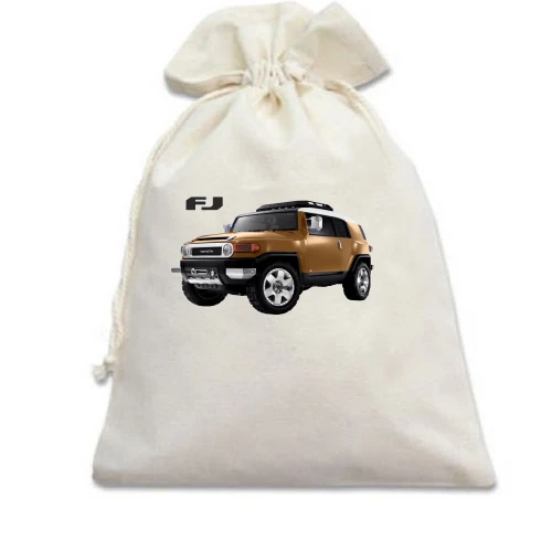 Подарочный мешочек, белый, Toyota FJ