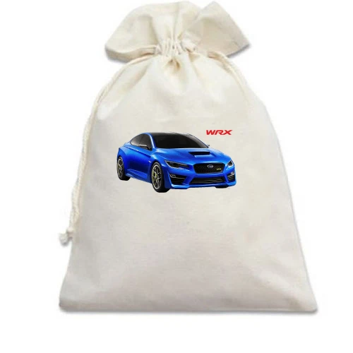 Подарочный мешочек, белый, SUBARU WRX
