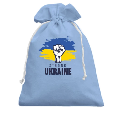 Подарочный мешочек, Голубой, Strong Ukraine