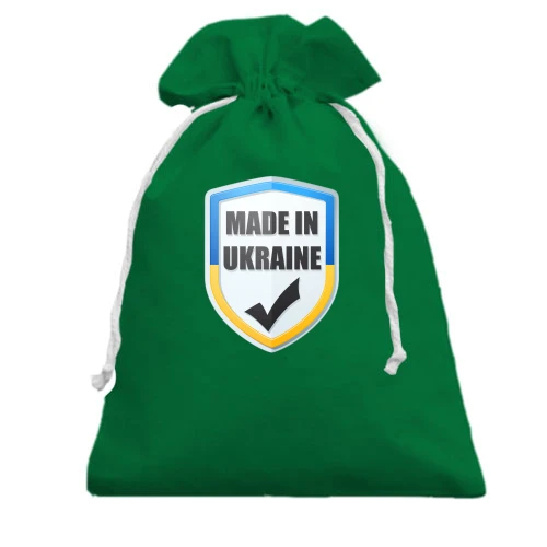 Подарочный мешочек, Зеленый, Made in Ukraine (UA)
