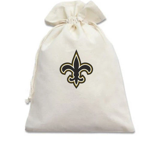 Подарочный мешочек, черный, New Orleans Saints