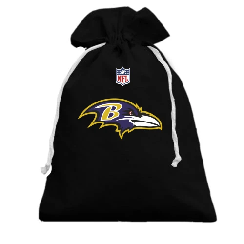 Подарочный мешочек, Черный, Baltimore Ravens