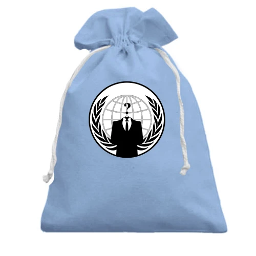 Подарочный мешочек, голубой, Anonymous World