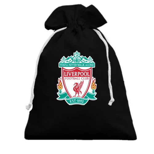 Подарунковий мішечок, Чорний, з кольоровою емблемою Liverpool