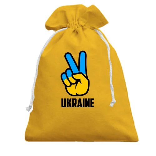 Подарунковий мішечок, жовтий, Ukraine peace