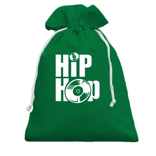 Подарочный мешочек, Белый, I love Hip Hop