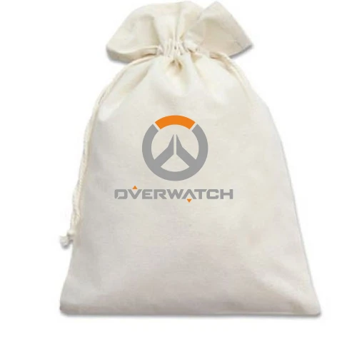 Подарочный мешочек, Белый, Overwatch logo
