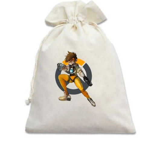 Подарочный мешочек, Белый, Overwatch Tracer