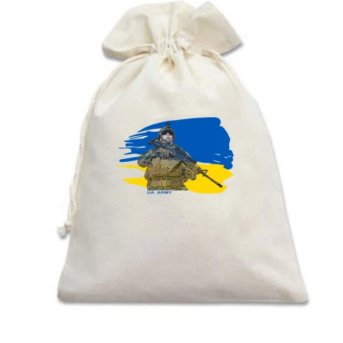 Подарунковий мішечок, білий, UA Army (2)