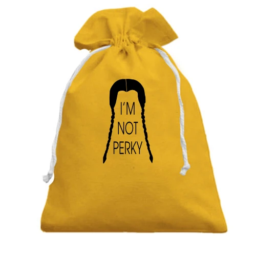 Подарочный мешочек, желтый, I`m not Perky