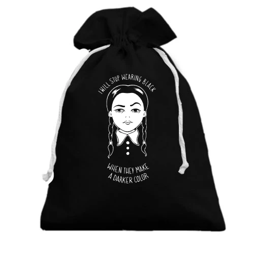 Подарочный мешочек, черный, I Will Stop Wearing Black