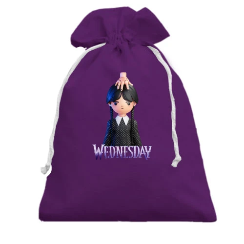 Подарочный мешочек, Фиолетовый, Wednesday and Thing