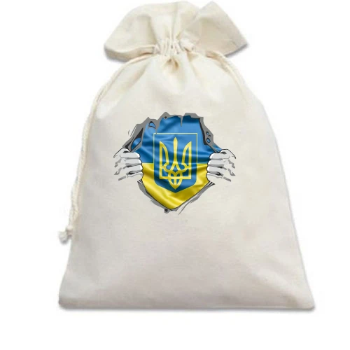 Подарунковий мішечок, білий, "Ukraine Nation"