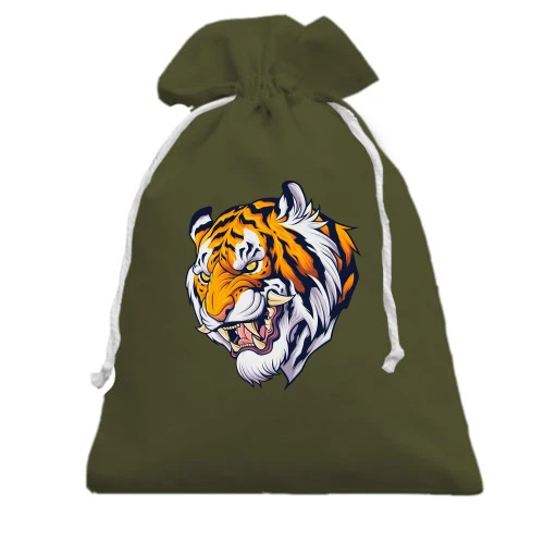 Подарунковий мішечок, Хакі, з бенгальським тигром