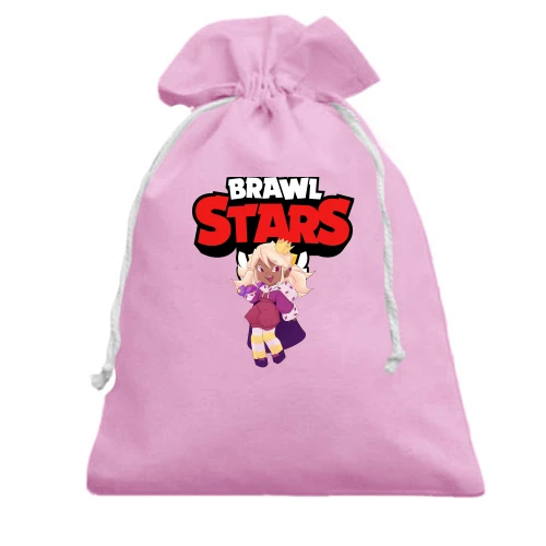 Подарочный мешочек, Красный, с героиней"Brawl Stars"