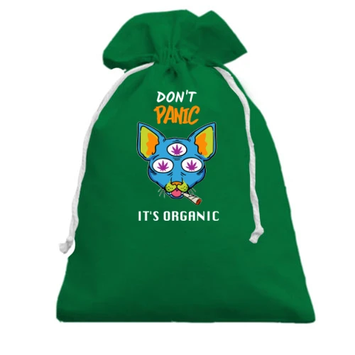 Подарочный мешочек "Don`t panic it`s organic"
