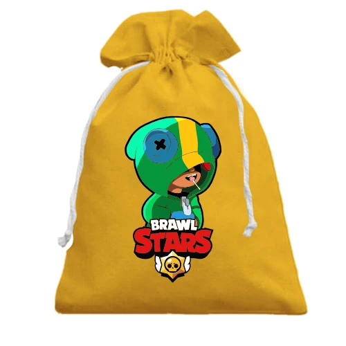 Подарочный мешочек, Желтый, "brawl stars"