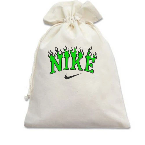 Подарочный мешочек, Белый, с лого Nike в пламени