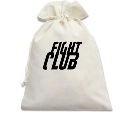 Подарочный мешочек, белый, Fight Club в спортивном стиле