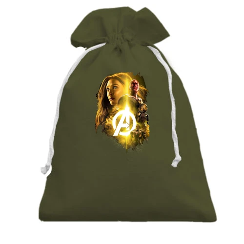 Подарочный мешочек, хаки, "Мстители (Avengers)"