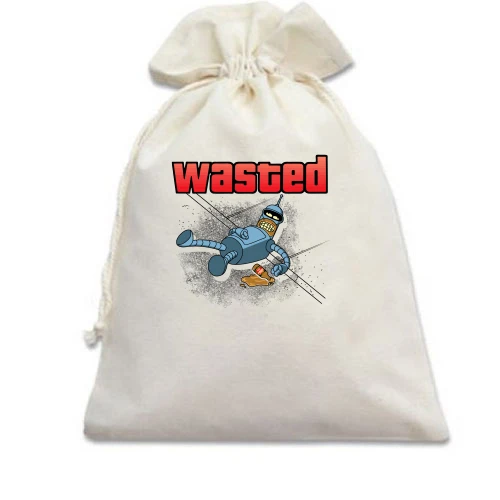 Подарочный мешочек, белый, "Bender: wasted"