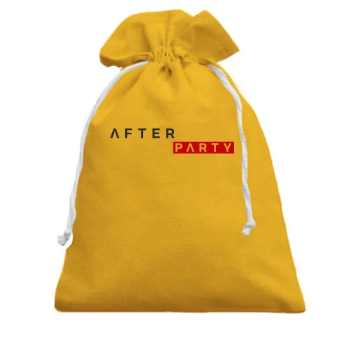Подарунковий мішечок, жовтий, "After Party"
