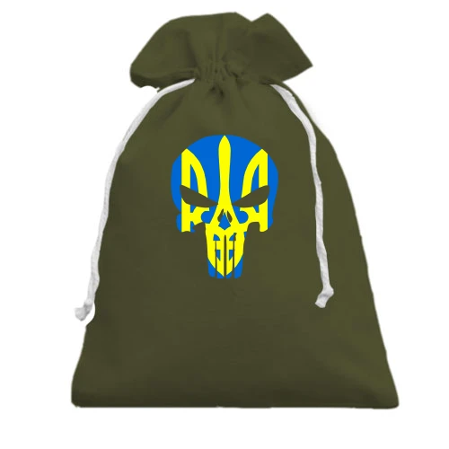Подарочный мешочек, Хаки, "Череп с гербом"