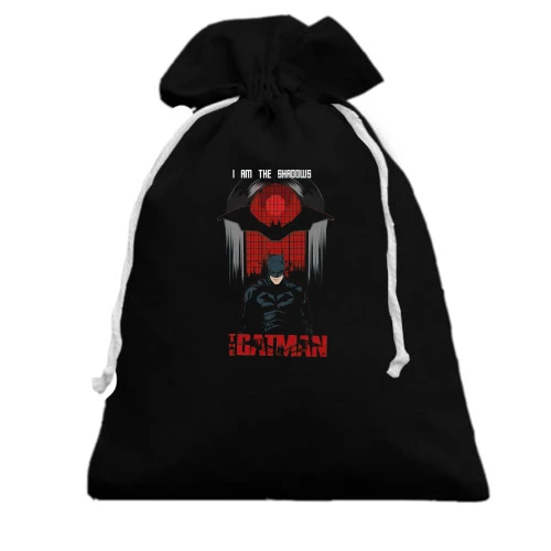 Подарочный мешочек, черный, "Batman" арт