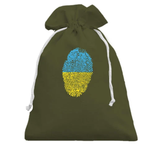 Подарочный мешочек, Хаки, "Отпечаток"