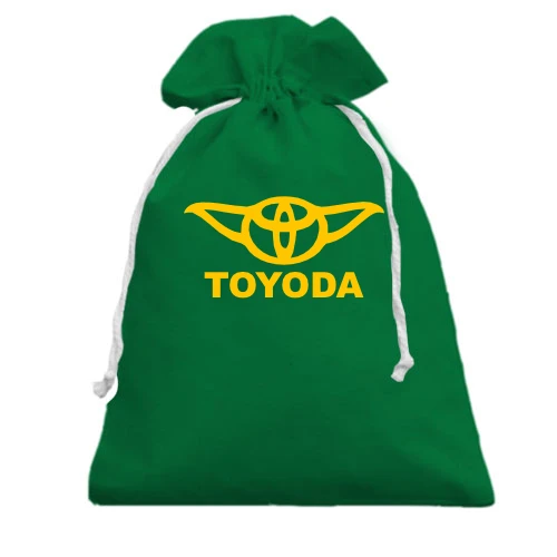 Подарунковий мішечок, зелений, "TOYODA"