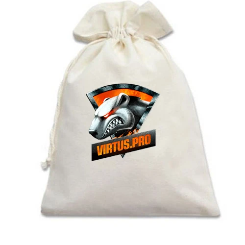 Подарочный мешочек, Белый, Virtus.pro HD