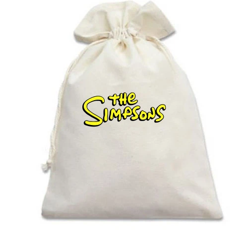 Подарочный мешочек, белый, The Simpsons
