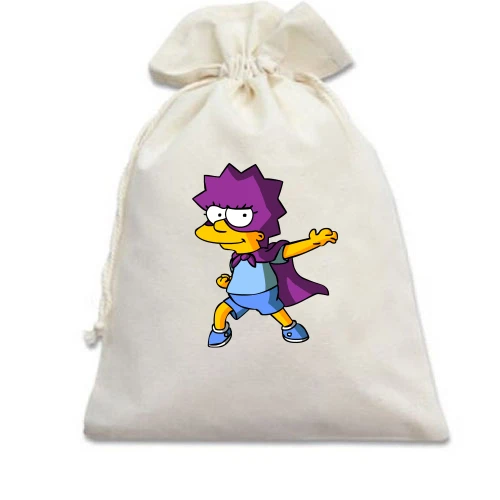 Подарочный мешочек, белый, Batgirl Simpson