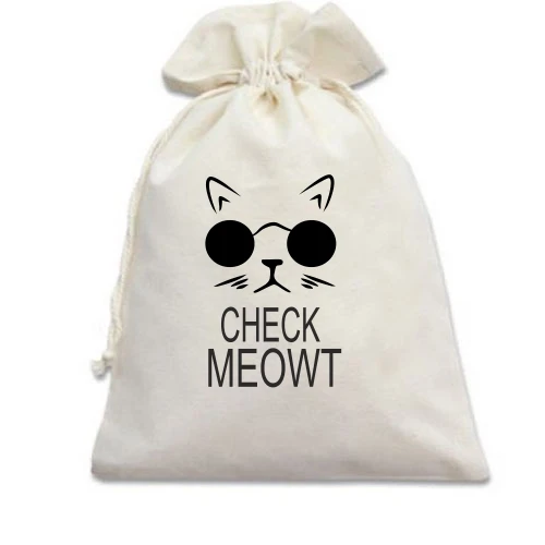 Подарочный мешочек check meowt