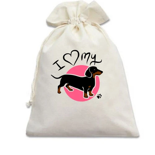 Подарунковий мішечок I love my dog